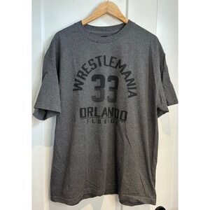 WWE Authentic WrestleMania 33 Orlando Florida T-Shirt Mens XL Charcoal Gray 2017